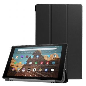 Pour Amazon Kindle Fire Hd 10 2017 / 2019custer Texture Étui En Cuir À Rabat Horizontal Avec Support À Trois Plis Et Fonction De Veille / Réveil - Neuf