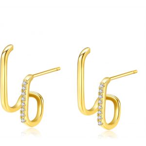 Kal-Boucles D'oreilles Griffes En Argent Sterling 925 Boucles D'oreilles Manchette En Argent Dor&eacute; Qui Ressemblent &Agrave; Plusieurs Piercings Boucles D'oreilles Sur Chenilles Pour Femmes Adolescentes - Neuf