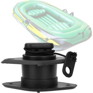 Letnerny-Vanne De Vidange De Bateau, Vanne De Vidange Noire En Pvc Pour Bateau Gonflable Accessoire De Kayak De Bateau De Pêche - Neuf