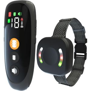 Collier De Dressage,Conformes &Agrave; La Nouvelle Loi 2024-Collier Vibrant-Port&eacute;e De 2000 M&egrave;tres,Rechargeable Avec 4 Modes Lumi&egrave;res Led/Son/Vibration/Forte Vibration,R&eacute;sistant &Agrave; L'eau Ip67 - Neuf