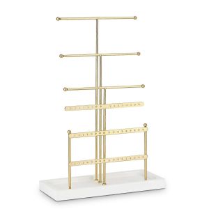 6 Niveau De Boucle D'oreille De L'organisateur De Bijoux Titulaire Stand De Bijoux En Or, De L'arbre Pour Les Femmes Tient Boucles D'oreilles Colliers Bracelets Bagues De Cadeau - Neuf