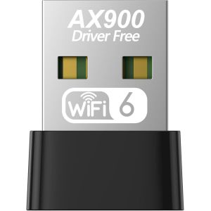 ASFASFq-Clé WiFi USB 3.0 Adaptateur,AX900 Double Bande 5 GHz/2,4 GHz avec Antenne à Gain Élevé,Adaptateur USB WiFi Compatible avec Windows XP/7/8/10/11,Plug & Play pour PC/Laptop/Desktop/Tablet - Neuf