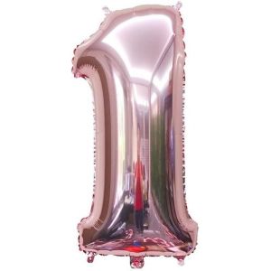 SJZG-Ballon G&eacute;ant En Aluminium En Forme De Chiffre Pour D&eacute;coration De F&ecirc;te D'Anniversaire, F&ecirc;te Pr&eacute;natale, Anniversaire De Mariage - 101,6 Cm (Or Rose, 1) - Neuf