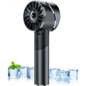 Ventilateur de poche, USB Rechargeable Portable Turbo Fan, 2600mAh Battery Mini Personal Fan, Small Pocket Hand Fan for Travel Camping Outdoor (Noir) - Neuf