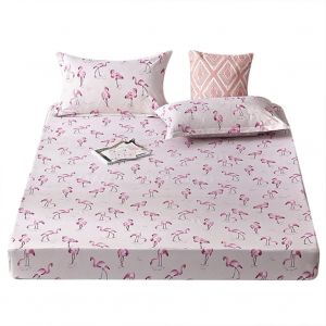 Hjlian Parure De Lit Confortable En Polyester Respirant, Taie D'oreiller, Drap-Housse (Queen) - Neuf