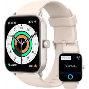 Chenquansarl-Montre Connectée Femme Homme Avec Alexa Intégré, 1,8"" Smartwatch Avec Appel Bluetooth, Podometre/Fréquence Cardiaque/Sommeil/Spo2, 100+ Modes Sportifs, Montre Intelligente Pour Android I - Neuf