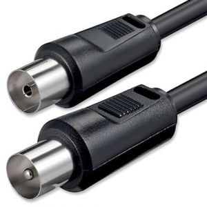 Câble coaxial mâle-femelle 70 dB,HDTV,DVB-T2/C/S,décodeur,radio,75 Ohm,pour télévision,TNT,satellite,compatible avec Smart TV et équipements audio,2,50 m,noir - Neuf