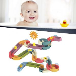 Jouet De Bain Pour B&eacute;b&eacute;, Mignon Petit Canard, Toboggan, &Eacute;ducatif, Pour Salle De Bain, &Agrave; Assembler, 25a (Ensemble De 48 Pi&egrave;ces) - Neuf