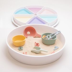 ChenQuanSarl-Plateau De Jeu ¿ Plateau Tuff Avec Couvercle - Plateau De Jeu Désordonné Pour Tout-Petits - Plateau De Jeux Sensoriels Pour Enfants - Idéal Pour Les Jeux De Sable Et DEau - Neuf
