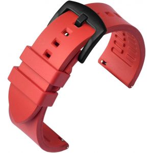 KAL-Bracelet De Montre De Sport, Bracelet De Remplacement De Bande De Montre &Agrave; D&eacute;gagement Rapide En Caoutchouc Fluor&eacute; Fkm Pour Montre De Sport 19Mm 20Mm 21Mm 22Mm 24Mm For Men Women - Neuf