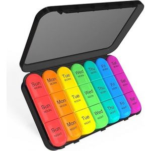 3 Fois Par Jour Pilule Organisateur - 3 Fois Par Jour Hebdomadaire Pilule Organisateur - Large De 7 Jours Pilulier, Pilule Organisateur, 3 Fois Par Jour Tous Les Jours De La Pilule De L'organisateur, De Tenir Des Vitamines - Neuf