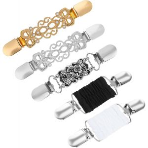 Kjdal-Lot De 5 Pinces &Agrave; Taille Pour Jupe,Cape,Pulls,Vintage,Pour Femme,Pantalon,Taille,Moufles-Pinces Pour Chemise,Ch&acirc;le,Robe,Cardigan R&eacute;tro,Zinc - Neuf