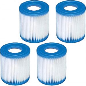 Pack de 4 cartouches filtrantes de piscine pour Bestway,filtre de piscine gonflable réutilisable de type I,cartouches filtrantes de rechange pour piscine pour le nettoyage de la piscine en tube - Neuf