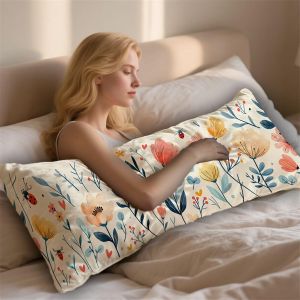 Fleurs Sauvages Coussin De Grossesse 50x130cm Oreiller De Corps Fleur Housse Coussin Pour Dormeur Long Sur Le C&ocirc;t&eacute;, Traversin Oreiller De Corps Pillow Case, Pour La Maison Chambre Lit Canap&eacute; Lyd-852 - Neuf