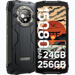 Blackview BV9300 Pro Smartphone Incassable 24Go+256Go 15080mAh Double écran 6.7"" Dual SIM Android 13 - Noir - Neuf