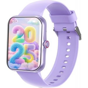Fitness Tracker Montre Connect&eacute;e Enfant, 1,83"" Smartwatch Montre Intelligente Avec 100+ Modes De Sport Bluetooth Podom&egrave;tre Moniteur De Sommeil Cadeau Ado Gar&ccedil;on Fille 6-16 Ans,Glossy Purple[Z119] - Neuf