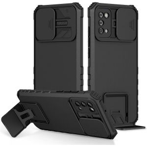 TRAHOO-Coque pour Samsung Galaxy A31 / A51, Protection de la Cam&eacute;ra &Eacute;tui avec Lentille Coulissante Couverture, 360 Degres Full Body Armor et Antichoc Protecteur bumper Support st&eacute;r&eacute;o Housse &Eacute;tui-Noir - Neuf