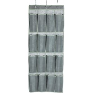 CAUC-&reg; &Eacute;tag&egrave;re Suspendue Pliable - &eacute;tag&egrave;re de Porte avec 16 Compartiments - Rangement pour Chaussures - Organisateur (1 pi&egrave;ce - gris/16 Compartiments) - Neuf