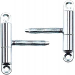 Lot de 2 charni&egrave;res de porte &agrave; visser avec tenon M8 x 50 mm galvanis&eacute;es avec technologie de roulement &agrave; glissi&egrave;re sans entretien pour portes jusqu'&agrave; 40 kg - Neuf