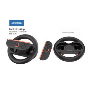 ​Volants de direction pour manettes gauche (bleu) et droite (orange) Switch 2 - Con&ccedil;us pour jeux de course, simulation r&eacute;aliste de volant de course​ - Neuf