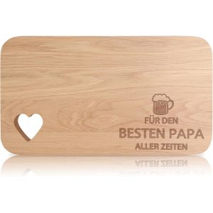 Planche &Agrave; Petit-D&eacute;jeuner En Bois, Planche En Bois Grav&eacute;e Avec D&eacute;coupe En Coeur, Cadeau Pour Papa, Cadeau Pour Homme, Cadeau De F&ecirc;te Des P&egrave;res - Neuf