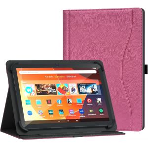 LORANKA-&Eacute;tui Universel pour Tablette 10,1"", 10"", Support de visionnage Multi-Angle avec Poche pour Tablette Android de 9,6 &agrave; 11"", Rose - Neuf