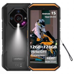 Ulefone Armor X32 Smartphone 16Go+128Go/2To 48MP+20MP Vision Nocturne, MTK G91 Actualisable Android 15 5.65'' Corning Glas Smartphone etanche Dual Sim/NFC/Empreinte digitale-Orange - Neuf