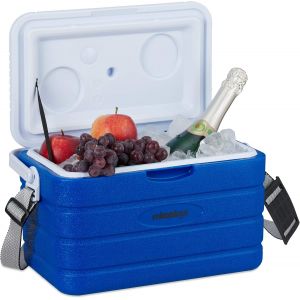 Ulteronixshop-glaci&egrave;re 10 L, Petite glaci&egrave;re Portable, Ceinture & poign&eacute;e, sans &eacute;lectricit&eacute;, HLP 22,5 x 37,5 x 23 cm, Bleu - Neuf