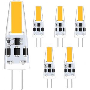 Ampoules Led G4 2w Dimmables,Blanc Chaud,Sans Scintillement,Économie D'énergie Ac/Dc 12-24v,Angle 360°,Pack De 6 - Neuf