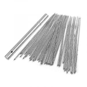 50 pcs en acier inoxydable bbq brochette aiguilles b&acirc;tons avec tube de stockage - Neuf