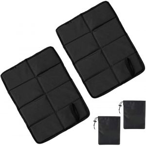 Coussin De Si&egrave;ge Pliable Noir (Lot De 4), Coussin En Mousse Imperm&eacute;able Pliable, Coussin De Camping Pliable En Mousse, Coussin D'ext&eacute;rieur Pliable - Neuf