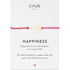 Eryi-Bracelets Filigranes Avec Différents Pendentifs Et Carte Happiness, Porte-Bonheur, Bracelets D'amitié, Cadeau Personnel, Matériaux Résistants, Longueur Réglable, Couleurs Différentes - Neuf