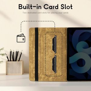 Étui Coque Pour Samsung Galaxy Tab Tab S9 Fe 10.9 Pouces/ S9 11 Pouces- Étui En Cuir Pu Avec Fonction Support/Portefeuille Coque Tablette Mediapad M5 (Abricot) - Neuf