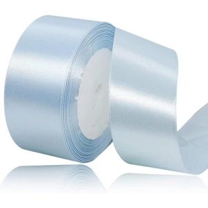 Ruban De Satin Bleu Clair De 40 Mm Pour D&eacute;corations De F&ecirc;te De No&euml;l, 23 M De Long, Pour Emballage Cadeau, Artisanat, F&ecirc;te De Mariage, No&euml;l, Noeuds Pour Cheveux, Bouquets Floraux, Anniversaires, F&ecirc;tes - Neuf