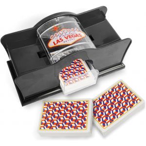 Mélangeur De Cartes Manuel À 2 Jeux De Cartes, Mélangeur De Cartes À Manivelle Pour Le Jeu De Poker (Noir-2 Cartes).[E2385] - Neuf
