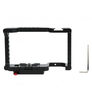 Cage portable en alliage d'aluminium pour appareil photo reflex numerique Sony A6400/A6500, support pour flash, microphone, moniteur - Neuf
