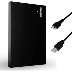 AYU-Disque Dur Externe Portable Ultra Fin 2,5"" 320Go avec USB 3.0 - Transfert de données Rapide - Compatible avec Ordinateur Portable, PC, Mac, Windows, Console de Jeu - Noir - Neuf