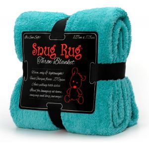 TIANYI-Sarcelle Plaid Canape Couverture Polaire Véritable Tapis Douillet Couverture de Luxe à Chaud à Jet Polaire Sherpa 127 x 178 cm - Neuf