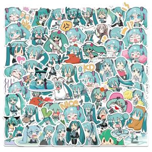 Pack D'Autocollants Hatsune Miku,65 Pi&egrave;ces,Coque De T&eacute;l&eacute;phone &Eacute;tanche,Papeterie De Journal De Dessin Anim&eacute;,Emballage Kawaii,Peau D'Ordinateur Portable Mignonne.50Pcs. - Neuf