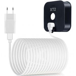 Câble Chargeur 9M Blink Xt Xt2 Avec Adaptateur Mural,Brique Chargeur Et Cordon Charge Micro Usb À Angle Droit 90 Degrés Coudé, Alimentation Étanche Indoor/Outdoor Pour Blink Xt Xt2[Z2970] - Neuf