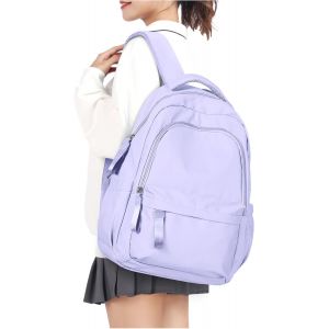 nzqaf-Sac à dos Scolaire Cartable College Fille Garcon Sac à dos Loisir Sac de Voyage Sac à d'école léger 14 Pouces Imperméable Sac à Dos pour Prdinateur Portable Sac a Dos Femme - Neuf