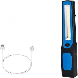 Lampe de travail d'inspection COB rechargeable par USB avec aimant et crochet - Neuf