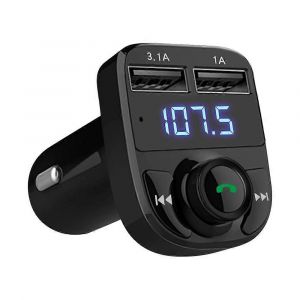Chargeur de voiture mains libres, transmetteur radio FM Bluetooth sans fil, adaptateur st&eacute;r&eacute;o pour musique audio MP3, chargeur double port USB compatible avec - Neuf