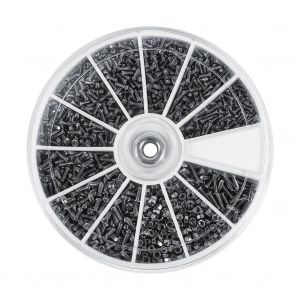 600 Pi&egrave;ces 12 Sortes De Petites Vis Et &Eacute;crous,Kit D'Assortiment D'&Eacute;crou Et De Boulon En Acier Inoxydable,M1 M1.2 M1.4 M1.6 Pour Les Montres Glasseation - Neuf