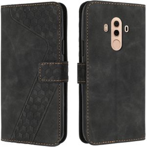 Wqs-Coque Pour Huawei Mate 10 Pro, Etui Protection Housse Premium En Cuir Pu Portefeuille Étui Téléphone [Fermoir Magnétique] [Fentes Pour Cartes] Flip Case Pour Huawei Mate 10 Pro¿Noir - Neuf