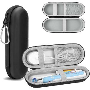 Étui De Voyage Pour Brosse À Dents Électrique,Accessoire De Voyage Pour Brosse Dents Electrique,Etui Brosse A Dent Electrique Oral B,Étui Rigide En Cuir Pu Antichoc (Noir Et Unisexe) - Neuf