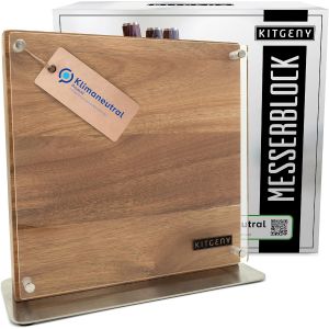 Jexnovashop-Bloc &Agrave; Couteaux Design Magn&eacute;tique,Porte-Couteaux En Bois D'acacia Magn&eacute;tique,&Eacute;l&eacute;gant Et De Qualit&eacute; Sup&eacute;rieure,Bloc &Agrave; Couteaux Magn&eacute;tique Des Deux C&ocirc;t&eacute;s (Naturel) - Neuf