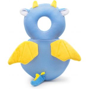 Coussinets De Protection De La T&ecirc;te Pour B&eacute;b&eacute;, Doux Respirant R&eacute;glable Protection De T&ecirc;te De B&eacute;b&eacute;, Protection De La T&ecirc;te Oreiller De Ssoutien, Pour Les Enfants De 4 &Agrave; 24 Mois, Chien Dragon - Neuf