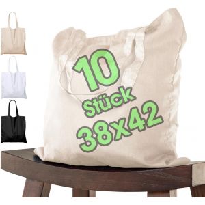 SJZG-Set De Sacs En Coton Non Imprim&eacute;s, Sac &Agrave; Bandouli&egrave;re, Sacs De Courses, &Ouml;ko-Tex&reg; Sac &Agrave; Provisions &Agrave; Provisions - Neuf