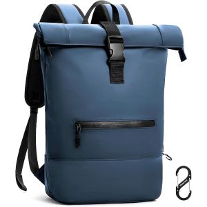 acdsgd-Sac a Dos Etanche pour Femmes et Hommes Rolltop sac &agrave; dos pour ordinateur portable sac &agrave; dos de voyage avec boucle d'escalade multifonctionnelle pour Voyages, Travail, College - Neuf